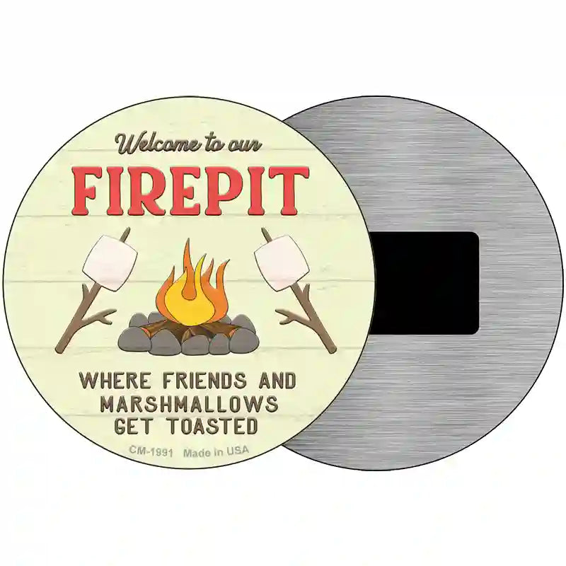 Welcome to our Firepit Novelty Metal Circle Sign 3.5" (CM)