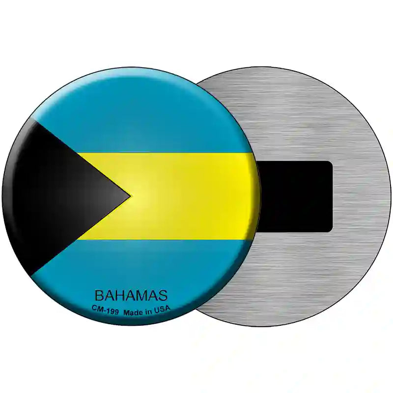 Bahamas Country Novelty Metal Circular Sign 3.5" (CM)