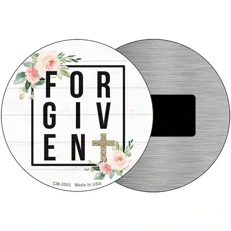 Forgiven with Cross Novelty Metal Circle Sign 3.5" (CM)