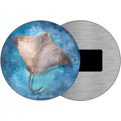 Stingray Blue Novelty Metal Circle Sign 3.5" (CM)