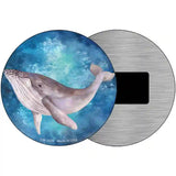 Humpback Whale Blue Novelty Metal Circle Sign 3.5" (CM)