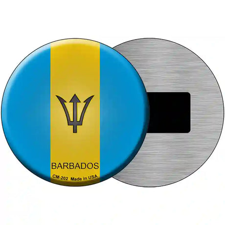 Barbados Country Novelty Metal Circular Sign 3.5" (CM)