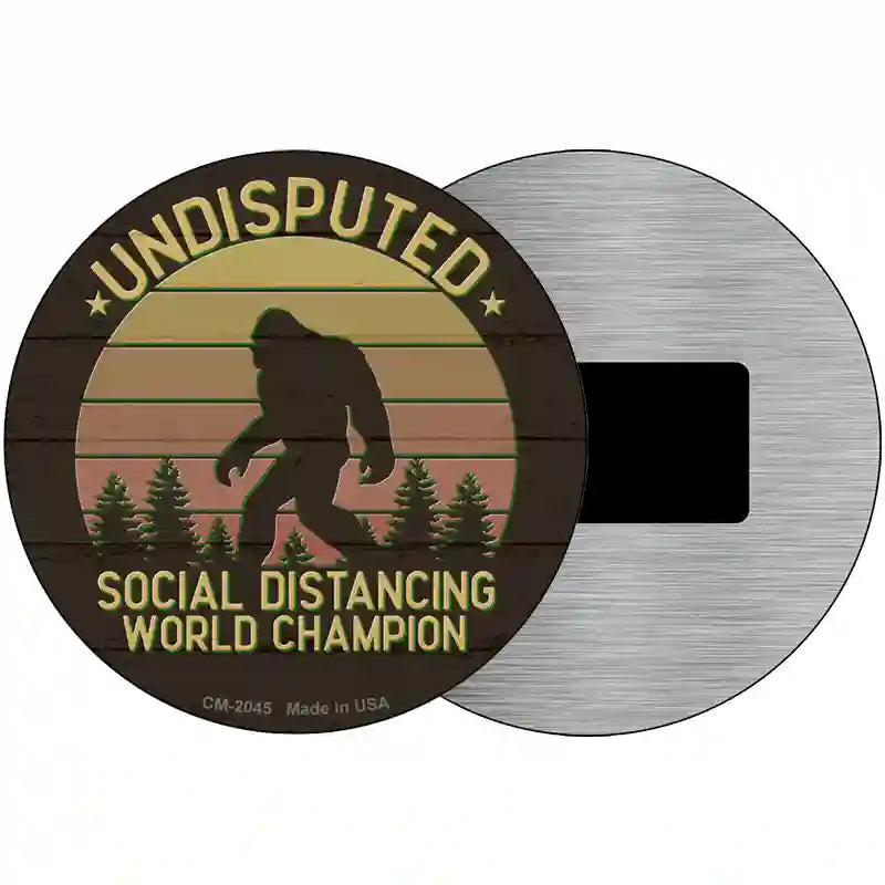 Undisputed Bigfoot Novelty Metal Circle Sign 3.5" (CM)