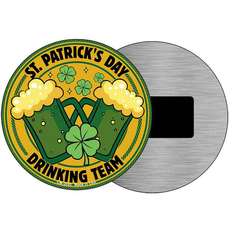 St Patricks Day Drinking Team Novelty Metal Circular Sign C-2055