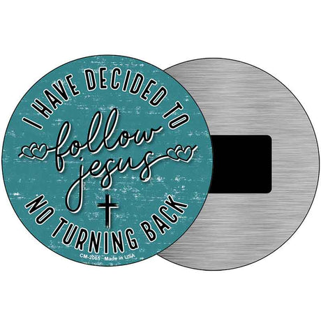 Follow Jesus Novelty Metal Circular Sign C-2065