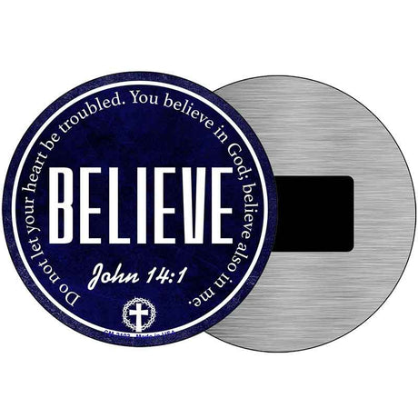 Believe Bible Verse Novelty Metal Circular Sign C-2103