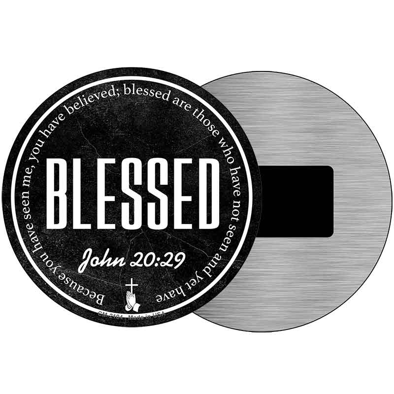 Blessed Bible Verse Novelty Metal Circular Sign C-2104