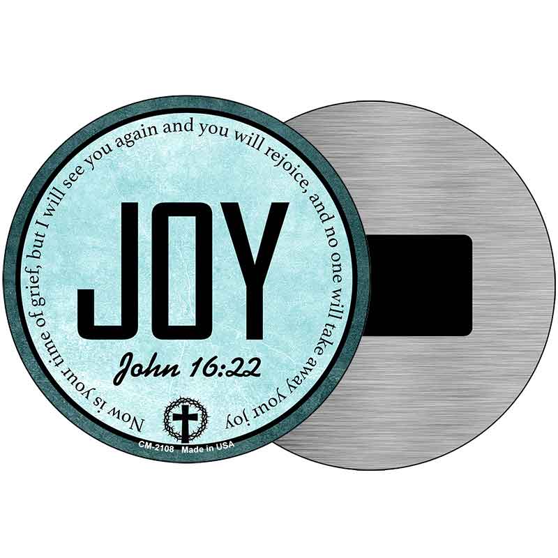 Joy Bible Verse Novelty Metal Circular Sign C-2108