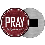 Pray Bible Verse Novelty Metal Circular Sign C-2111
