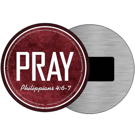 Pray Bible Verse Novelty Metal Circular Sign C-2111