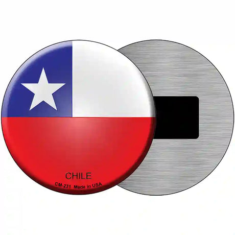 Chile Country Novelty Metal Circular Sign 3.5" (CM)