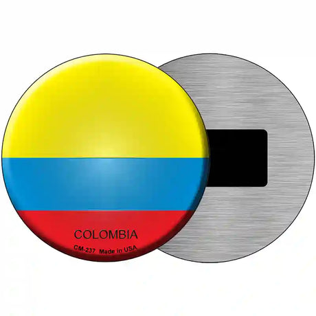 Colombia Country Novelty Metal Circular Sign 3.5" (CM)