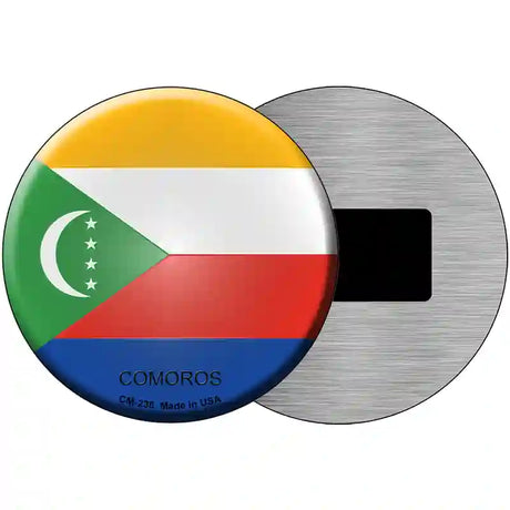 Comoros Country Novelty Metal Circular Sign 3.5" (CM)