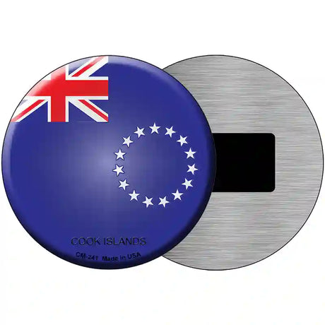 Cook Islands Country Novelty Metal Circular Sign 3.5" (CM)