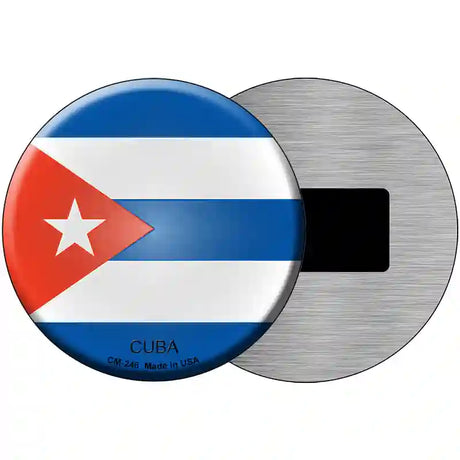 Cuba Country Novelty Metal Circular Sign 3.5" (CM)