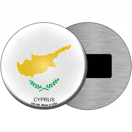 Cyprus Country Novelty Metal Circular Sign 3.5" (CM)