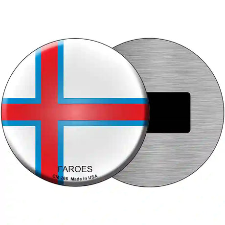 Faroes Country Novelty Metal Circular Sign 3.5" (CM)