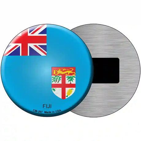 Fiji Country Novelty Metal Circular Sign 3.5" (CM)