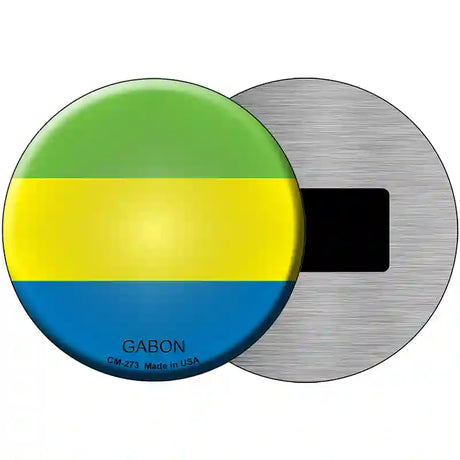 Gabon Country Novelty Metal Circular Sign 3.5" (CM)