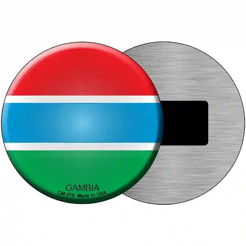 Gambia Country Novelty Metal Circular Sign 3.5" (CM)