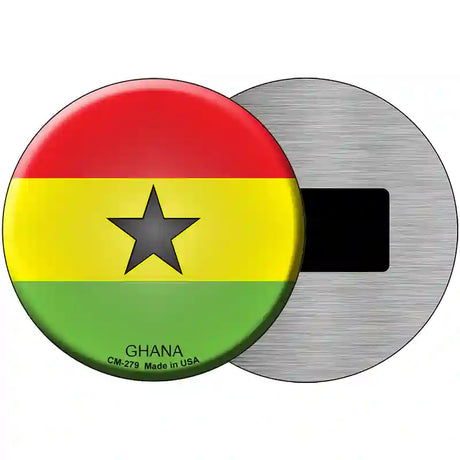 Ghana Country Novelty Metal Circular Sign 3.5" (CM)