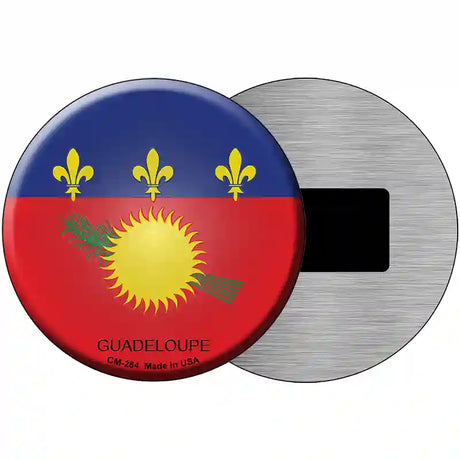 Guadeloupe Country Novelty Metal Circular Sign 3.5" (CM)