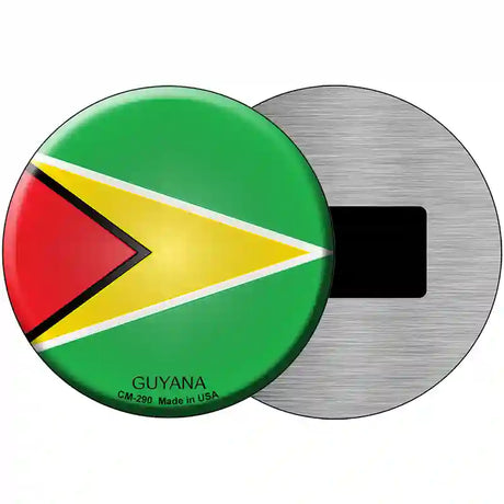 Guyana Country Novelty Metal Circular Sign 3.5" (CM)