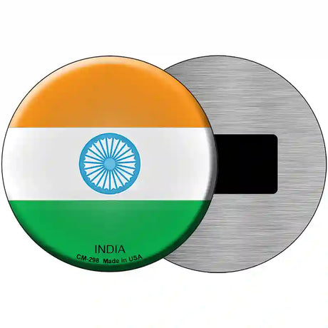 India Country Novelty Metal Circular Sign 3.5" (CM)