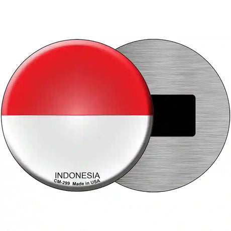 Indonesia Country Novelty Metal Circular Sign 3.5" (CM)