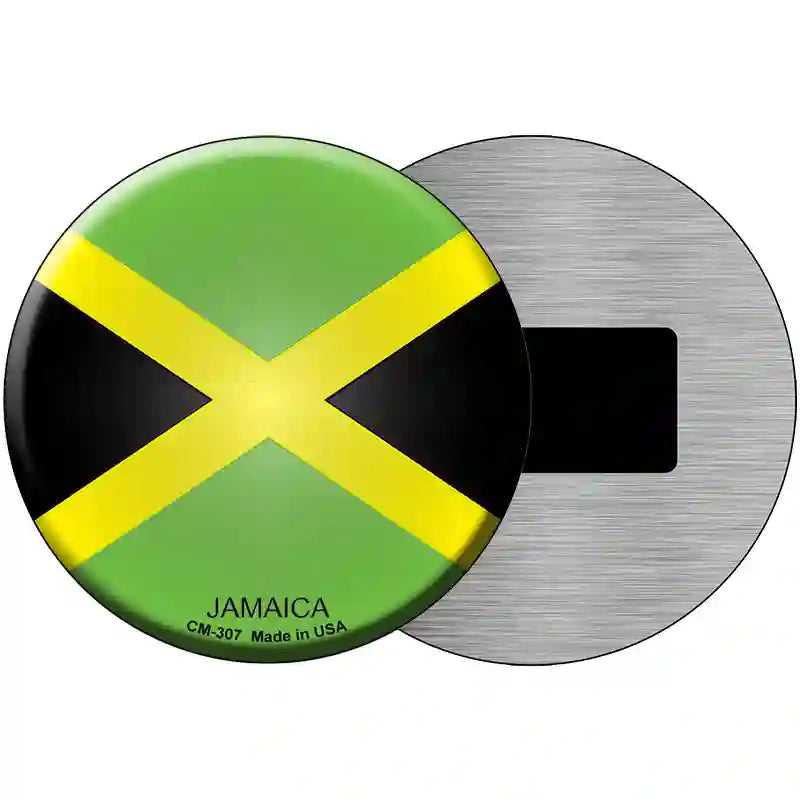 Jamaica Country Novelty Metal Circular Sign 3.5" (CM)