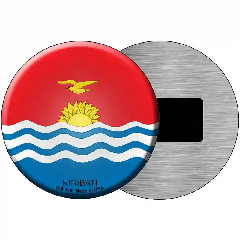 Kiribati Country Novelty Metal Circular Sign 3.5" (CM)