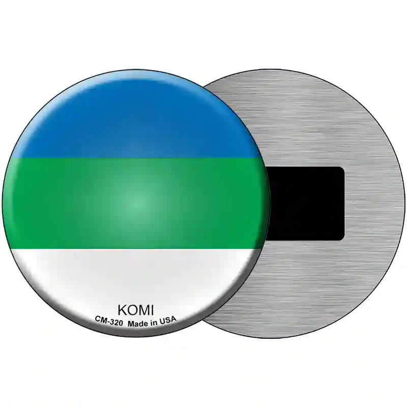 Komi Country Novelty Metal Circular Sign 3.5" (CM)