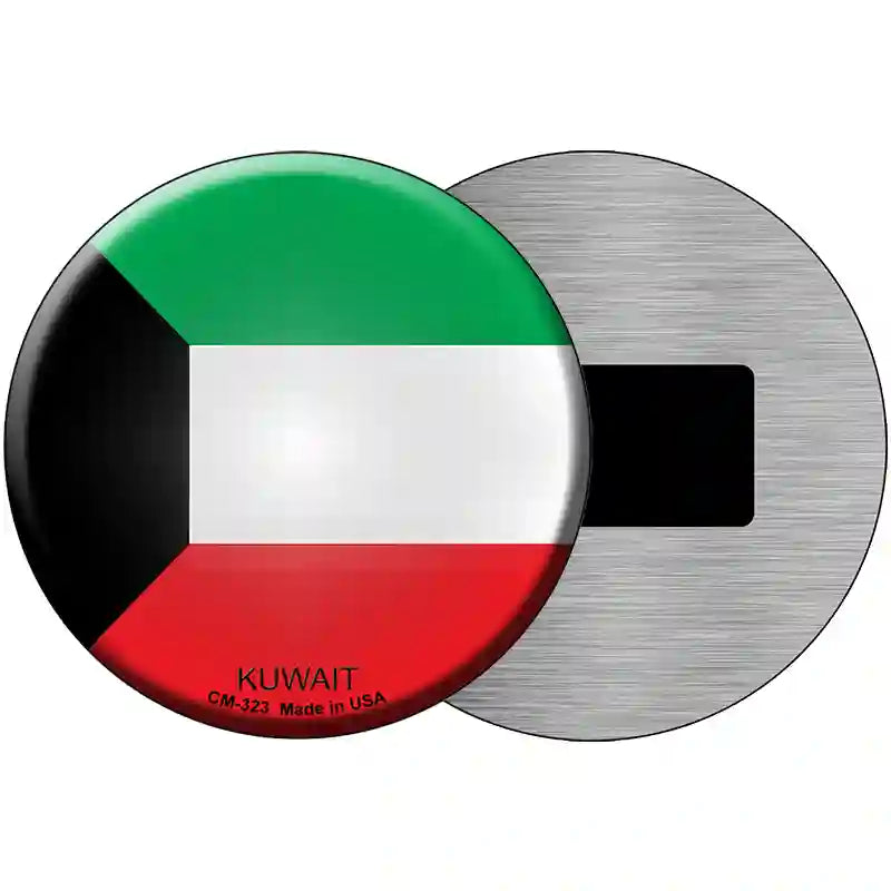 Kuwait Country Novelty Metal Circular Sign 3.5" (CM)