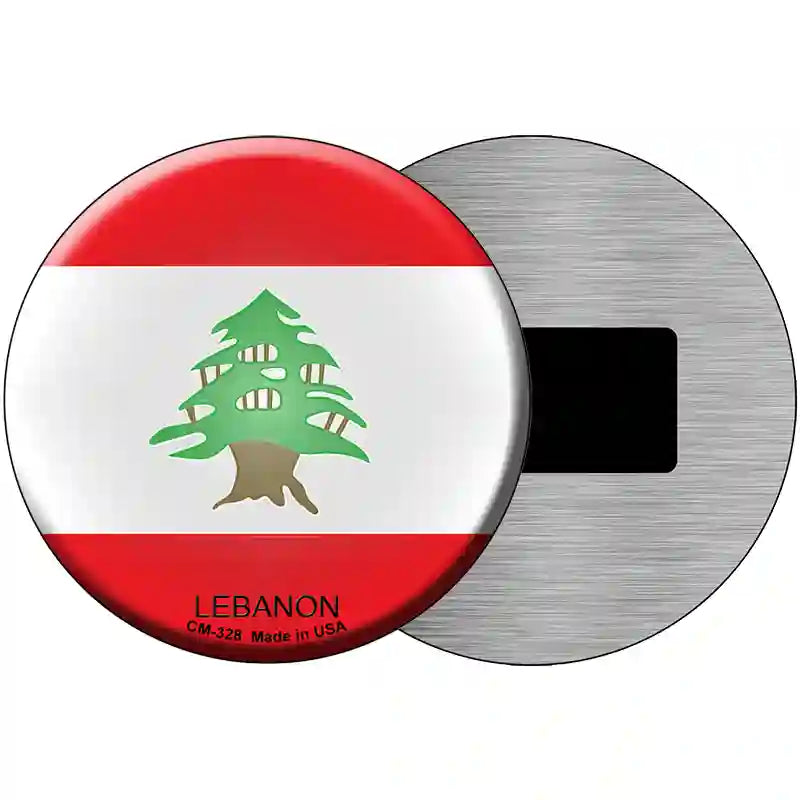 Lebanon Country Novelty Metal Circular Sign 3.5" (CM)