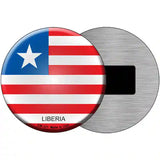 Liberia Country Novelty Metal Circular Sign 3.5" (CM)