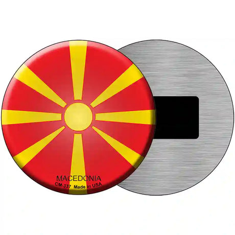 Macedonia Country Novelty Metal Circular Sign 3.5" (CM)