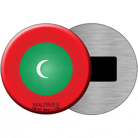 Maldives Country Novelty Metal Circular Sign 3.5" (CM)