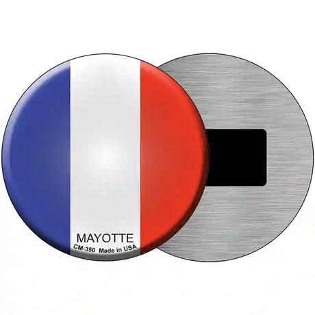 Mayotte Country Novelty Metal Circular Sign 3.5" (CM)