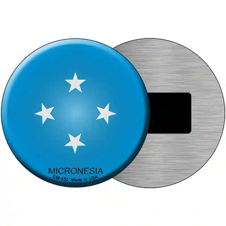 Micronesia Country Novelty Metal Circular Sign 3.5" (CM)