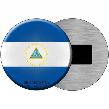 Nicaragua Country Novelty Metal Circular Sign 3.5" (CM)