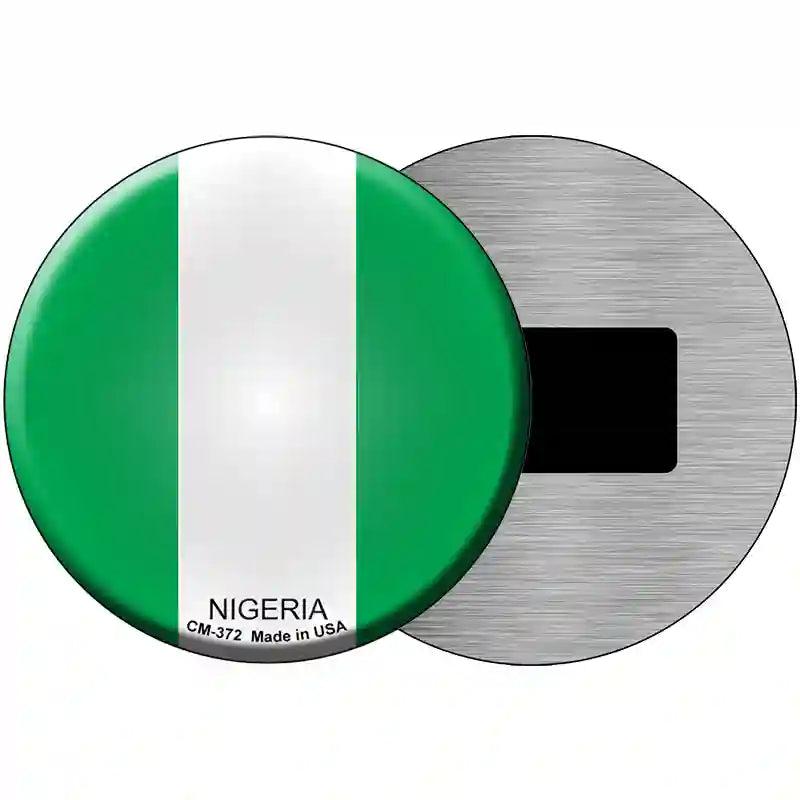Nigeria Country Novelty Metal Circular Sign 3.5" (CM)
