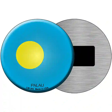 Palau Country Novelty Metal Circular Sign 3.5" (CM)