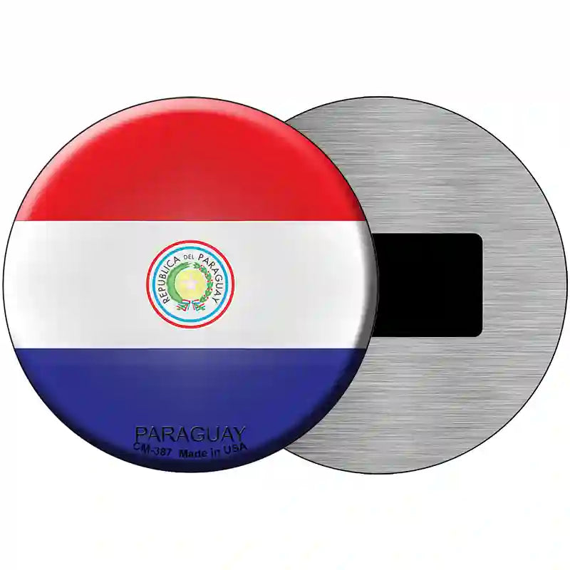 Paraguay Country Novelty Metal Circular Sign 3.5" (CM)