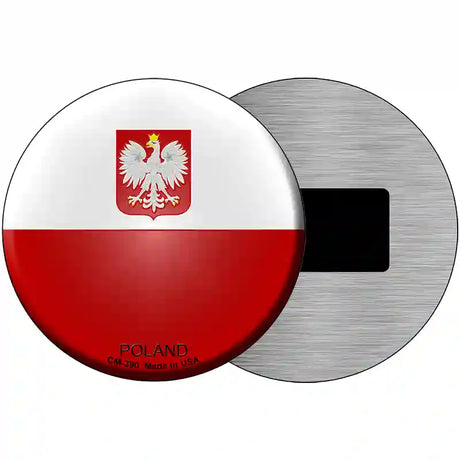 Poland Country Novelty Metal Circular Sign 3.5" (CM)