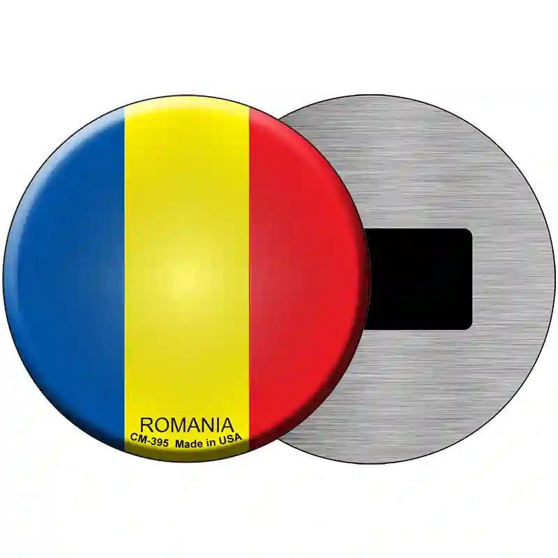 Romania Country Novelty Metal Circular Sign 3.5" (CM)