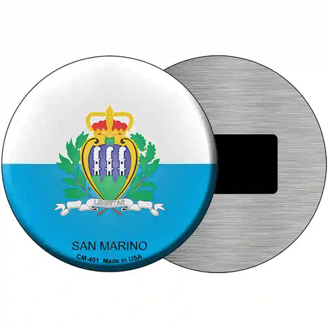 San Marino Country Novelty Metal Circular Sign 3.5" (CM)