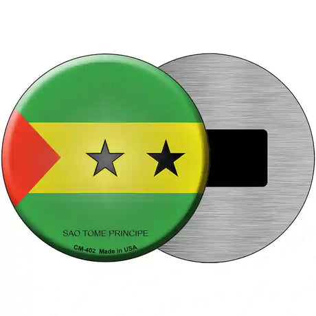 Sao Tome Principe Country Novelty Metal Circular Sign 3.5" (CM)