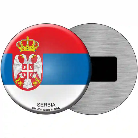 Serbia Country Novelty Metal Circular Sign 3.5" (CM)