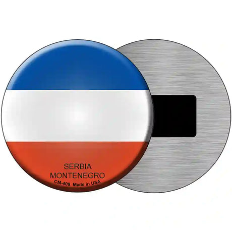 Serbia Montenegro Country Novelty Metal Circular Sign 3.5" (CM)