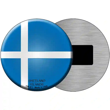 Shetland Islands Country Novelty Metal Circular Sign 3.5" (CM)